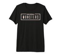 Universal Monsters Retro Goth Front Back Portrait Maglietta Premium