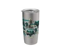 Universal Monsters Retro Horror All Over Print Bicchiere termico in acciaio inox doppia parete