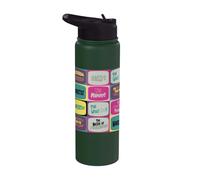 Universal Monsters Retro Horror Titles All Over Print Stainless Steel Insulated Water Bottle