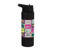 Universal Monsters Retro Horror Titles All Over Print Stainless Steel Insulated Water Bottle