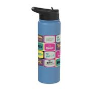 Universal Monsters Retro Horror Titles All Over Print Stainless Steel Insulated Water Bottle