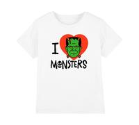 Universal MonstersI Love Monsters Maglietta Frankenstein Bambini (TV25709)
