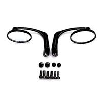 Universal Motorcycle Accessories 8mm 10mm Specchio per Street Race Scooter Manubrio Parti Traffico Specchietto retrovisore laterale Retrovisore(Black)