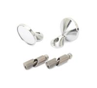 Universal Motorcycle Accessories Black Silver Aluminum Mirrors Handle Bar End For Vespa For Sprint150 For Sprint 150 For Primavera 150,Wider Vision