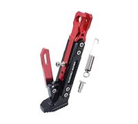 Universal Motorcycle Kickstand Adjustable Foot Side Support Parking Kickstand for Electric Motorbike Parking Foot Side Support Stand (Red)