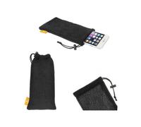 Universal Nylon Mesh Pouch Bag for CELKON MILLENNIA EPIC Q550 Chain And Loop Closure Black