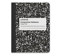 Universal Office Products 20940 - Quaderno per composizione, quaderno a righe, 100 fogli, 12 x 9 34 cm, bianco