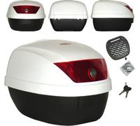Universal Polypropylene Motorcycle Motorbike Scooter Luggage Box Top Case White