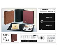 Universal-Ringbinder-SAFE-520-1-Rot-5x-522-Hüllen-schwarz-4-Fächern-185x128mm