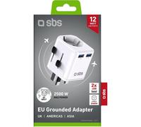 Universal SBS grounded adapter to EU plug