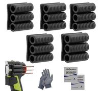 Universal Self-Adhesive Drill Bit Gripper,Drill Bit Holder Tool for Impact Driver, Tool Holster, Black Drills Bits Holder, Fits Most Drills (5pcs)