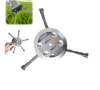 Universal Steel Wire Trimmer Head, 2025 New String Trimmer Replacement Head, Universal Wire Trimmer Heads, 6 Inch Steel Wire Weed Brush Cutter Trimmer Head (3 Heads)