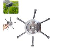 Universal Steel Wire Trimmer Head, 2025 New String Trimmer Replacement Head, Universal Wire Trimmer Heads, 6 Inch Steel Wire Weed Brush Cutter Trimmer Head (6 Heads)