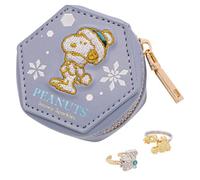 Universal Studio Japan Peanuts Snoopy / Woodstock Ring Set con custodia