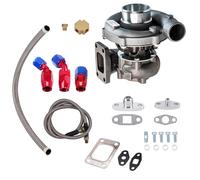 UNIVERSAL T3 T4 TURBO TURBOCHARGER 0.5 A/R 0.63 OIL INLET & FEED RETURN LINE KIT