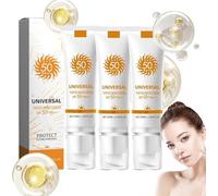 Universal Tinted Sunscreen for Face SPF 50 PA+++, Tinted Moisturizer Sunscreen, Hydrating Essence Face Sunscreen,Water Resistant And Non-Greasy Sunscreen, 50ml. (3pcs)