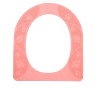 Universal Toilet Seat Cover | Secure Grip Washable Silicone Pad for Elderly & Youth | Soft Warm Toilet Seat Cushion for Bathroom/Home Use | 4 Seasons Comfort (Pink)