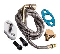 Universal Turbo Oil Feed Line 90 Degree 4AN T3 T4E T66 T70 T72 Linea olio turbo