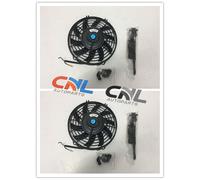 Universal Two 9 inch 12V volt Electric Cooling Fan Thermo Fan + Mounting kits