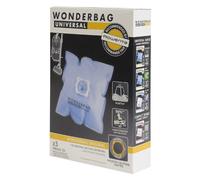 Universal WB403120 Rowenta Wonderbag Sacchetto Universale per Aspirapolvere, 3 Pezzi e 1 Adattatore Riutilizzabile