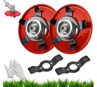 Universal Weeding Disc for String Trimmer, Multifunctional Trim Season Weeder Plate for Trimmer Blade Cutter, One Blade Replacement Heads, Trimming Tray for Trimmer Weeds Blade Cutter (2 pezzi)