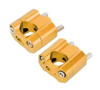 Universale 1 Coppia 22mm/28mm 1/8in 7/8in Morsetti Di Montaggio Per Manubrio Per Motocicletta Riser Adattatore CNC In Lega Di Alluminio Riser Manubrio(Yellow)