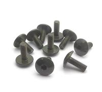 Universale 10pcs Moto Per Grande Testa Tonda Piatta Vite Esagonale Interna Per Bullone M6 Motorbike Fasteners Viti Di Ricambio(Gray)