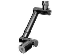 Universale 1440 ° Rotazione Rubinetto Aeratore Retracta Lega Braccio robotico Girevole Estensione Accessorio da cucina Extender Ben Fatto(Double gear-01)