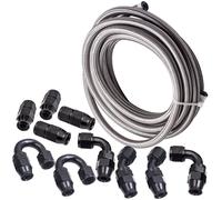 Universale 20FT AN-10 Fuel Hose Oil Gas Line & Hose End Adaptor Connectors