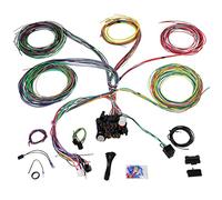 Universale 21 Circuito Cablaggio Kit Extra Lungo Filo Standard Colore 17 Fusibili per GM Chevy Mopar Hotrods Ford Chrysler