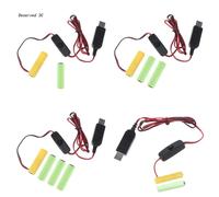 Universale 3/4.5/6V AA LR6 batteria 3V AAA batteria eliminatore cavo di alimentazione USB con interruttore