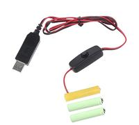 Universale 4.5V LR3 AAA Eliminatore Della Batteria Sostituire 3pc 1.5V AAA Batteria per LED Luce Giocattolo Elettronico con Interruttore USB