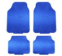 Universale 4pc Metallico Finire Antiscivolo Gomma Auto SUV Tappetini Full Set Di