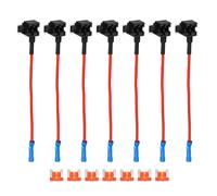 Universale 7pz Auto Fusibile Tappo Kit 12V con 7pz 10A Basso Profilo Fusibile