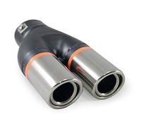 Universale 9224 Doppio Terminale di scarico per auto Terminale Silenziatore sportivo Acciaio inossidabile Cromo 53mm