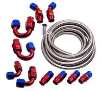 Universale AN-10 Estremità del tubo girevole Braided Fuel Line Hose Kit Hose