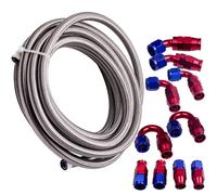 Universale AN8 Gas Linea olio Tubo Montaggio finisce kit Straight, 45°, 90°,180°