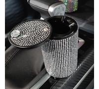 Universale Auto Posacenere Strass Cristallo Ash Sigaretta Porta Coppa Portatile