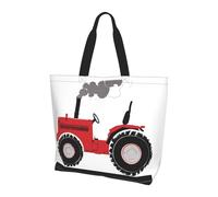 Universale Borsa Tote Bag Cartoon Tractor Borsa Stoffa Shopper Riutilizzabile Borsa Donna Per Shopping, Uso Viaggi, Scuola, 40X50X15Cm