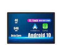 Universale CarPlay/Android Auto Autoradio Android FM Radio Navigazione auto Stereo Pad Lettore multimediale GPS 13.1" IPS Screen Display RDS DSP BT WiFi 2 Din Headunit Tablet Octa Core 4G+64G Rotante