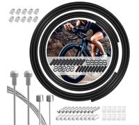 Universale Cavo Bicicletta Set di Ricambio,Set di 2 Cavo Freno e 2 Cavo Leva Cambio,Con Guaina Cavo e Cappellini End Crimps,per Bici Da strada