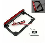 Universale CNC Motociclo 6" LED Portatarga Staffa Con Luce a Led Nero Y H7