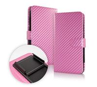 (Universale) Compatibile per BRONDI Amico Smartphone/Smartphone + / Senior Smartphone Dual sim Cover Case Libro Gancio Interno Protezione Antiurto Portafoglio vano Porta Carte (Fucsia)