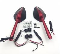 Universale Completo Alluminio CNC Specchio W/ LED Indicatore Luce Per Honda