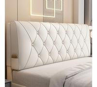 Universale Copertura Per Testiera Per Letto,Cuscino Da Lettura,Cuscino Da Lettura Per Letto,Addensare Anti-Graffio Anti-Polvere,Copri Testiera Letto Matrimoniale Imbottito(180*60*10CM,White)