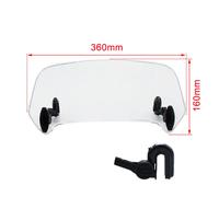 Universale Del Motociclo Parabrezza Estensione Spoiler Regolabile Morsetto-On Pa