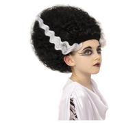 Universale Mostri Sposa Di Frankestein Ragazze Nero Alveare Costume Parrucca