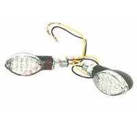 Universale Moto Bicicletta LED Giro Signal Indicatore Blinker Luce Clear Lente