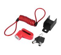Universale Moto Disco Freno Blocca Rosso con Rosso Corda Set