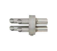 Universale Moto Tubo Di Arico 60.8mm 2/3/4 Fori DB Killer Silenziatore Rimovibile Ridurre Il Rumore Suono Eliminatore Modificato Moto Tubo Scarico(4 Hole)